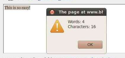 Count words in Google Chrome
