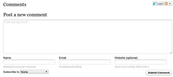 IntenseDebate Screenshot