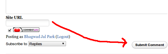 CommentLuv Below Box - Immediately pressing "Reply"