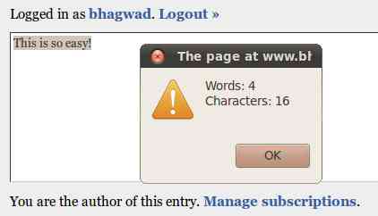 Count words in Google Chrome